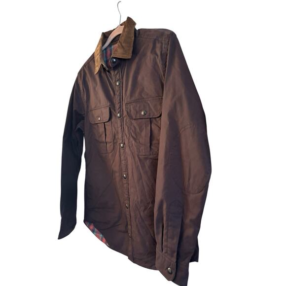 J.Crew British Millerain Army Brown Military Waxed Cotton Jacket Men’s Size S - Picture 3 of 5